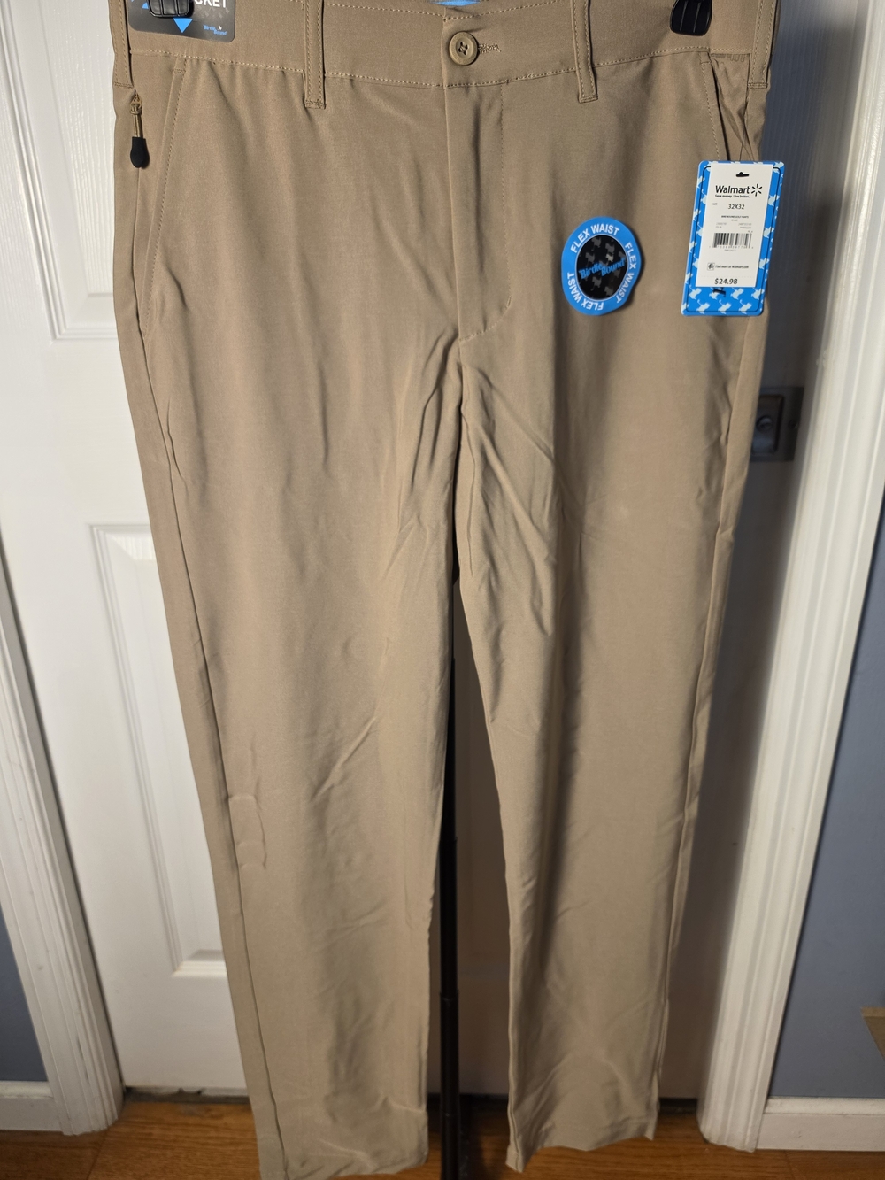 Birdie Bound Men’s Golf Performance Pants in Tan